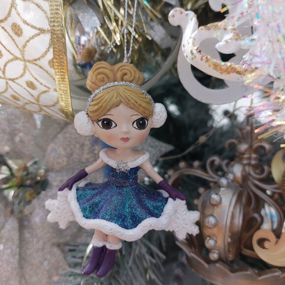 Beautiful Princess Fairy Xmas Christmas Ornament In Beautiful Dress - Picture 1 of 9